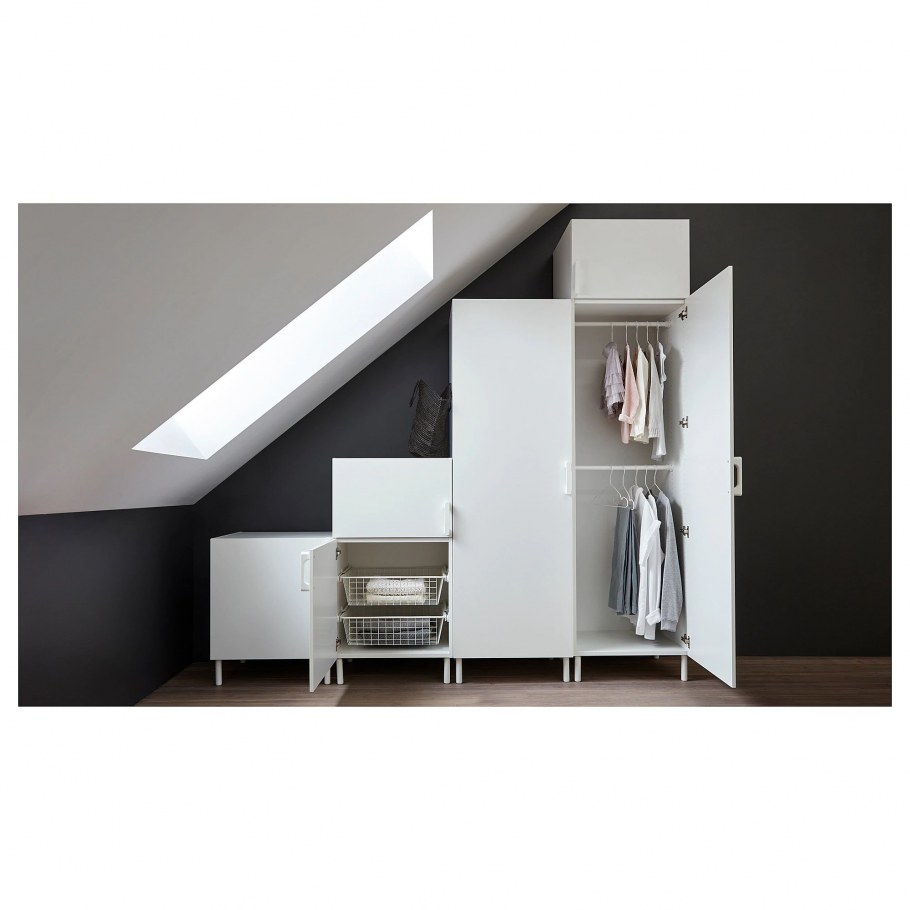 Ikea ОПХУС гардероб, белый, ФОННЕС белый 240x57x231