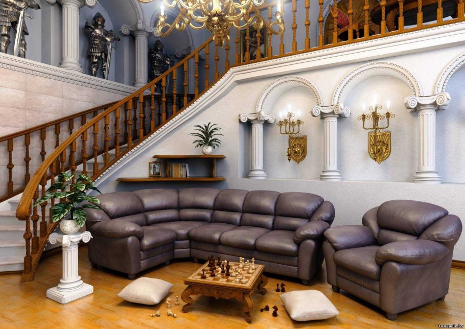 Романский стиль в интерьере мебель