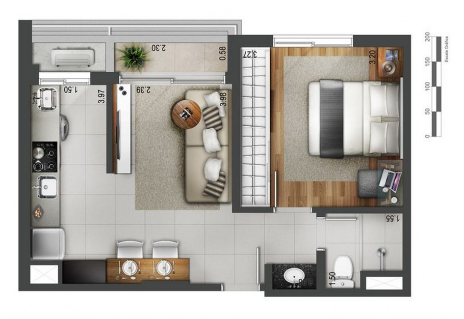 Планировка однокомнатной в двухкомнатную