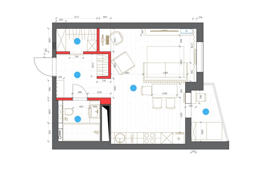 Планировки квартир студий 45 кв м