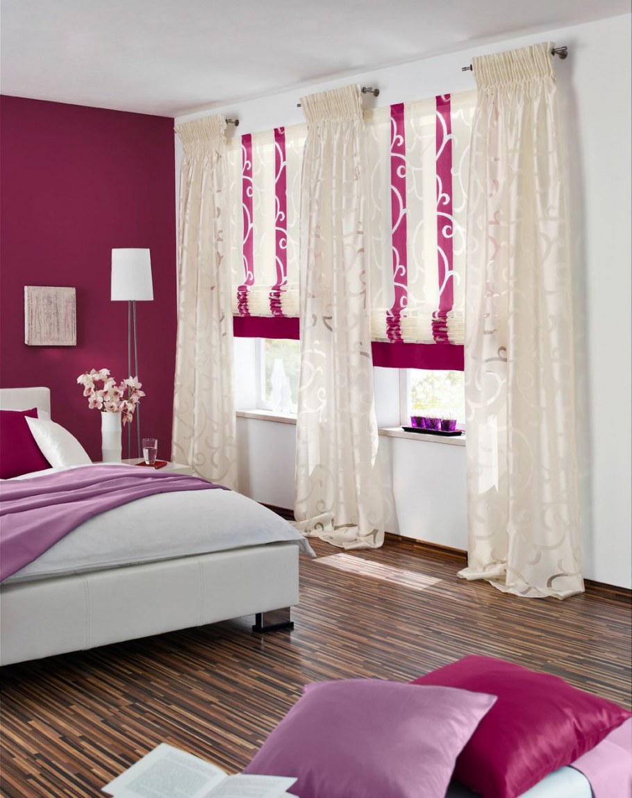 Римские шторы в спальню