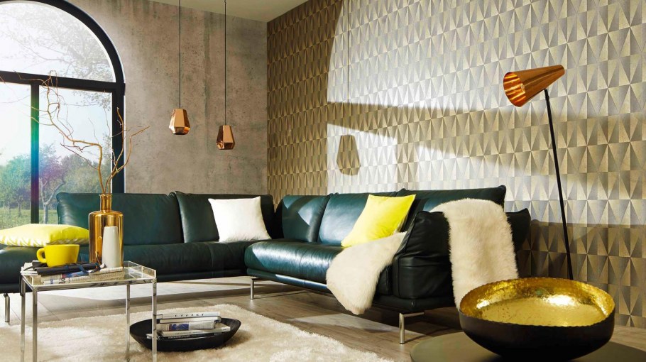 Обои Эрисман в интерьере гостиной