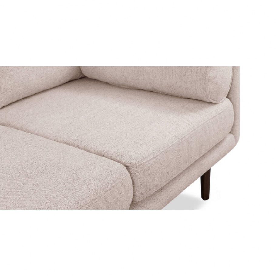 Диван двухместный прямой бежевый с серым кантом GD-28-911-2bg2