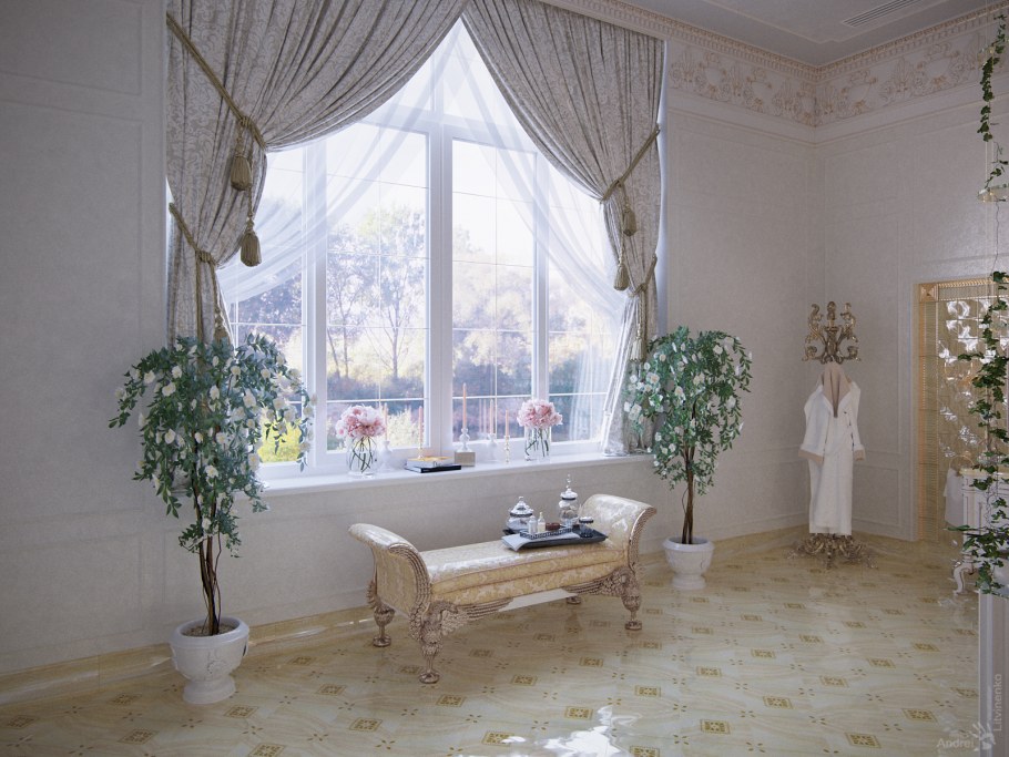 Стиль Прованс гостиная 36м в доме