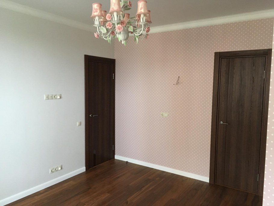 Двери венге и белый плинтус