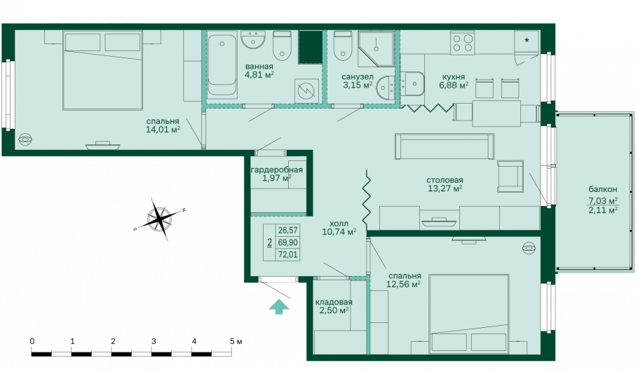 Skandi Klubb планировки