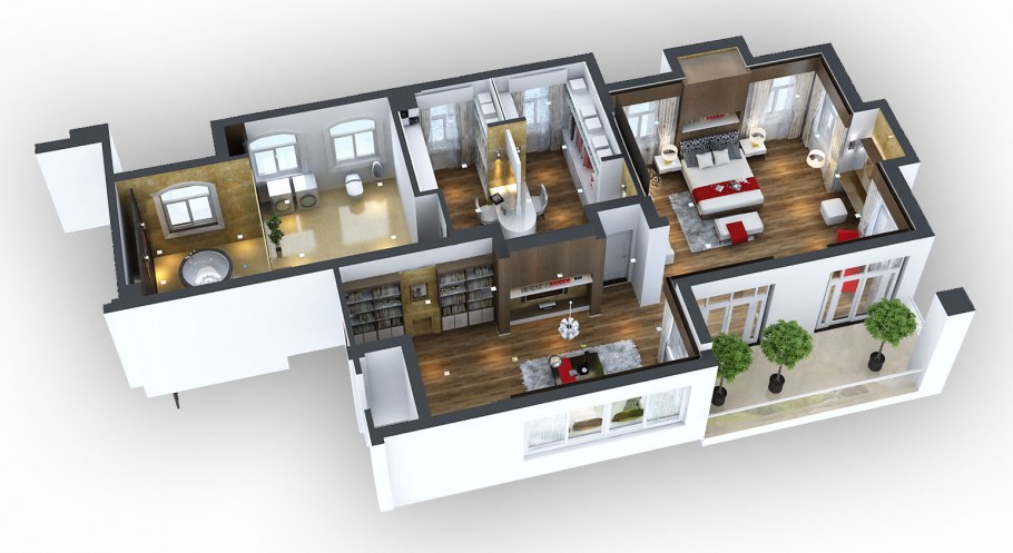 План квартиры 3d