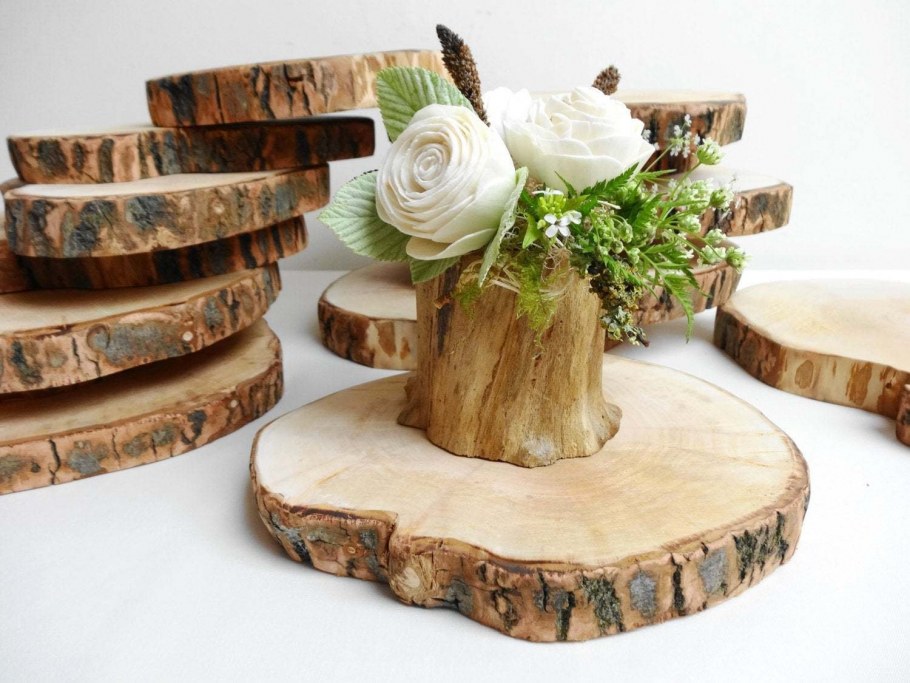 Спилы дерева для декора