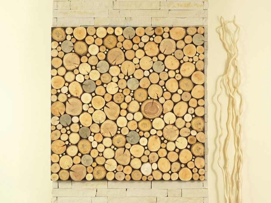 Панно из спилов дерева на стену