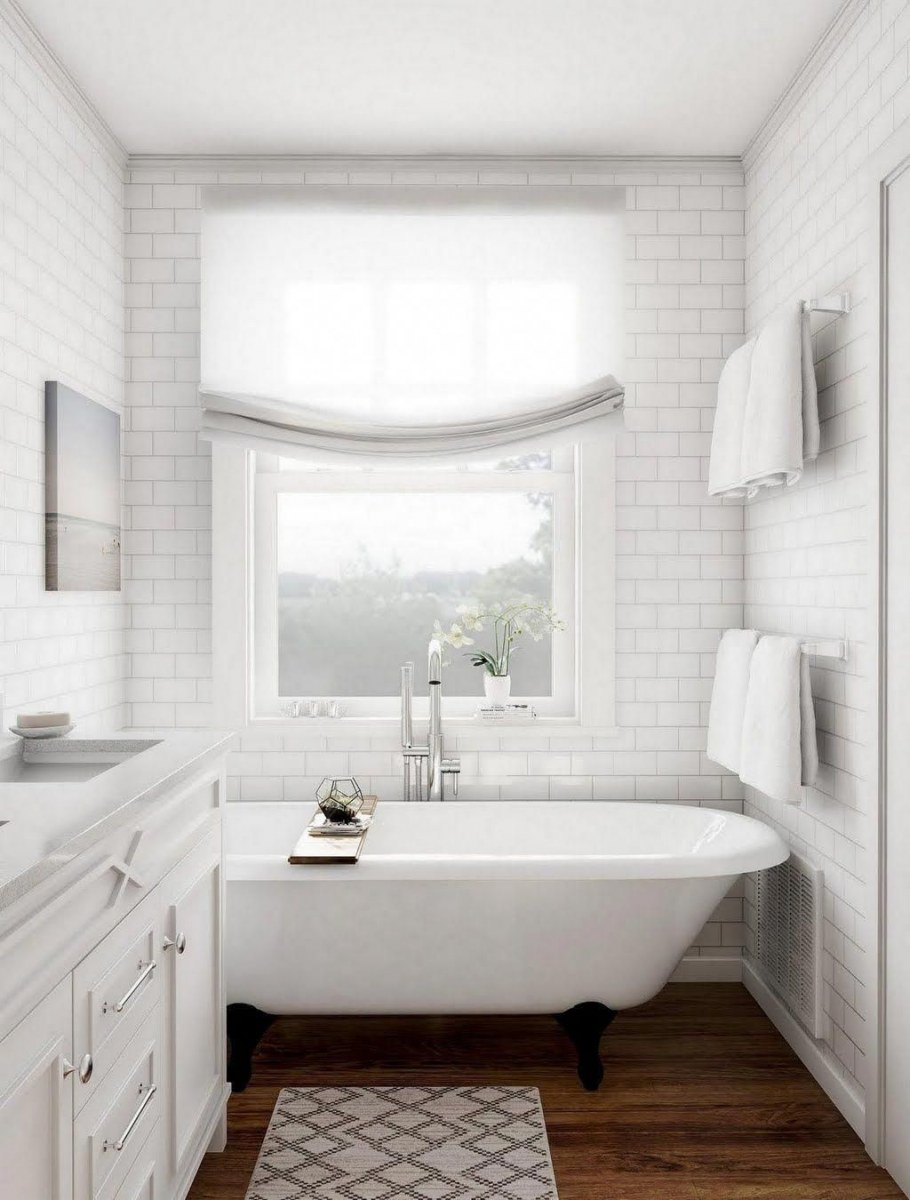 Ванная комната на белом фоне