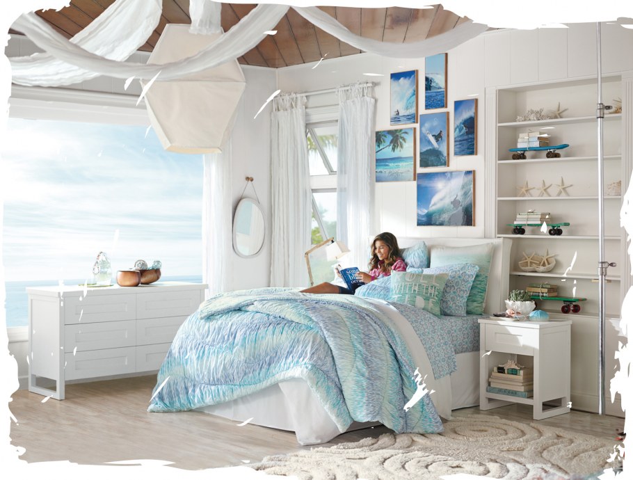 Спальня для девочки в морском стиле