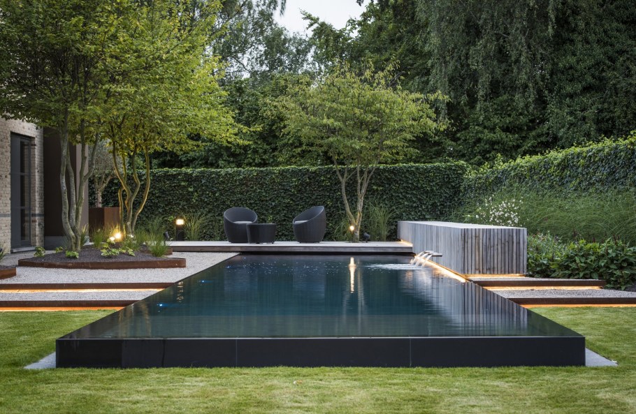 Водоем в ландшафте в стиле Минимализм