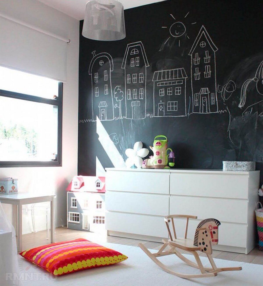 Грифельная краска в интерьере детской