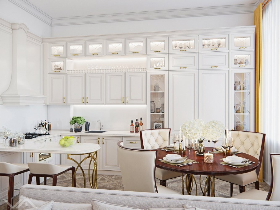 Кухня столовая в классическом стиле