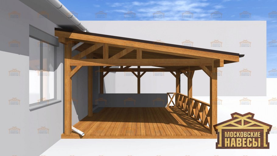 Эскиз веранды к дому