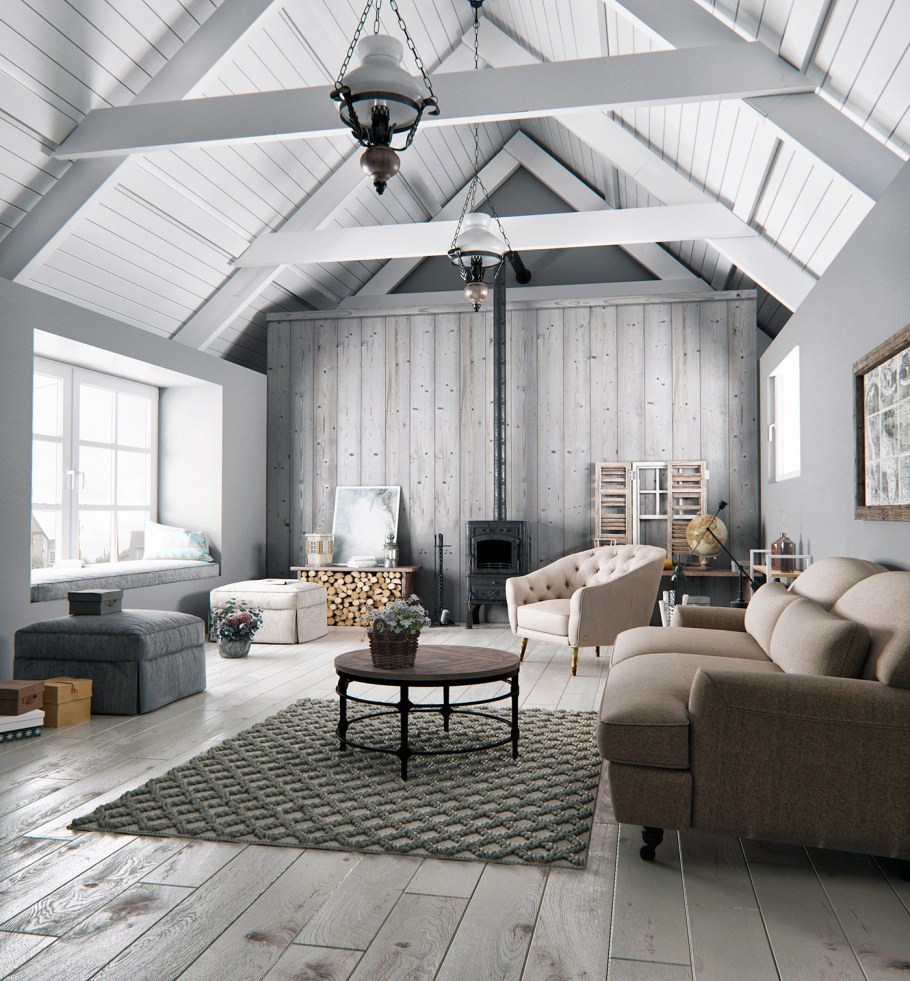 Барнхаус интерьер