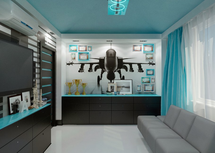 Интерьер комнаты для подростка мальчика 12 кв.м