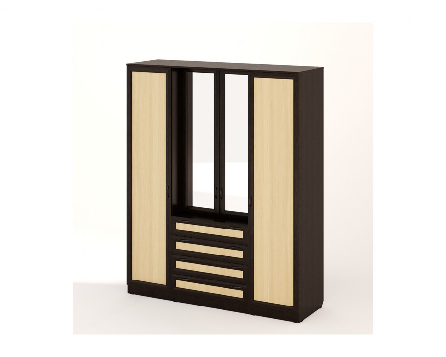 Шкаф с комодом "рамочный" (с зеркалами)