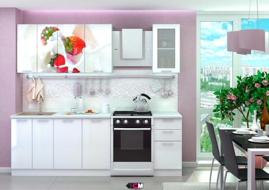 Кухня Ксения белый глянец Стендмебель