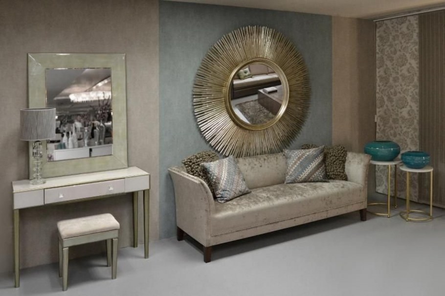 Ар деко зеркало солнце