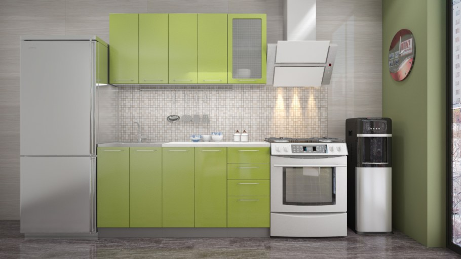 ДСВ кухня олива сирень