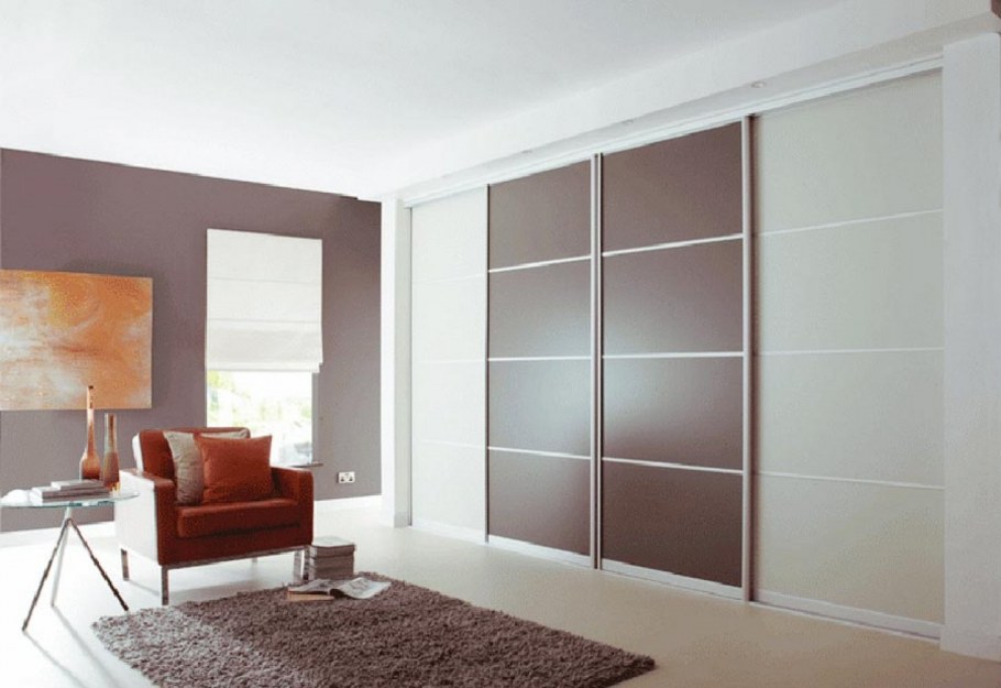 Шкаф купе с кожей