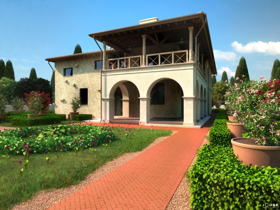 Дача в стиле итальянской виллы