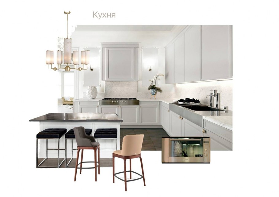 Коллаж кухни в современном стиле