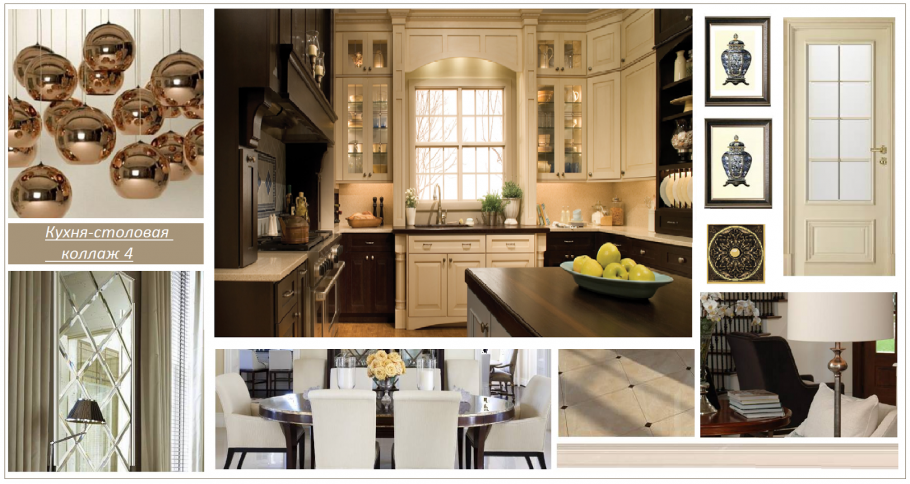 Коллаж кухни столовой
