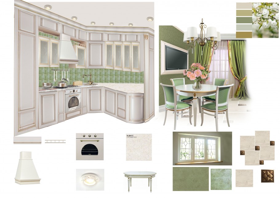 Коллаж дизайн интерьера кухни