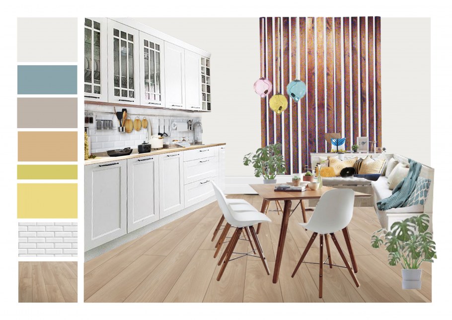 Скандинавский интерьер коллаж