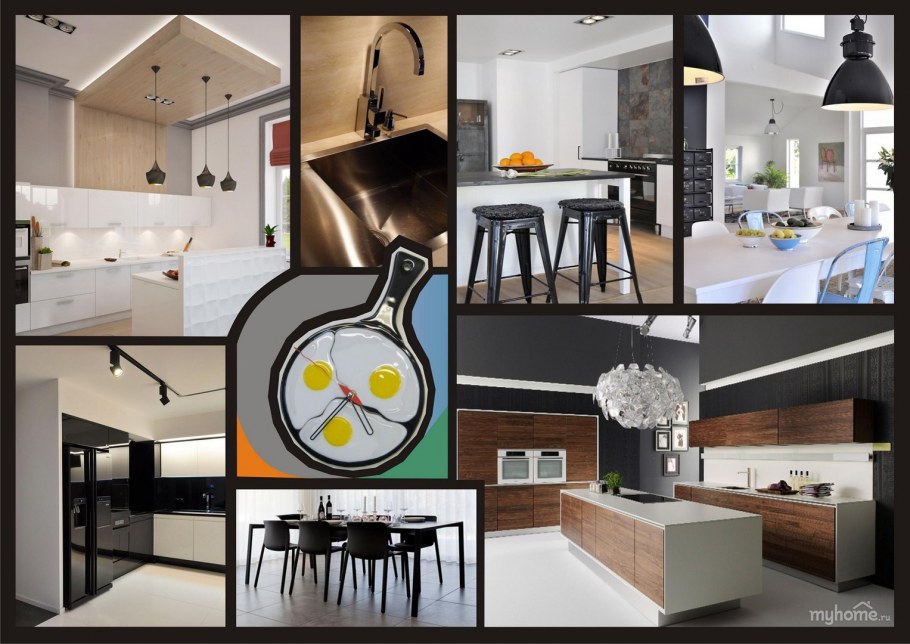 Интерьерные коллажи кухни