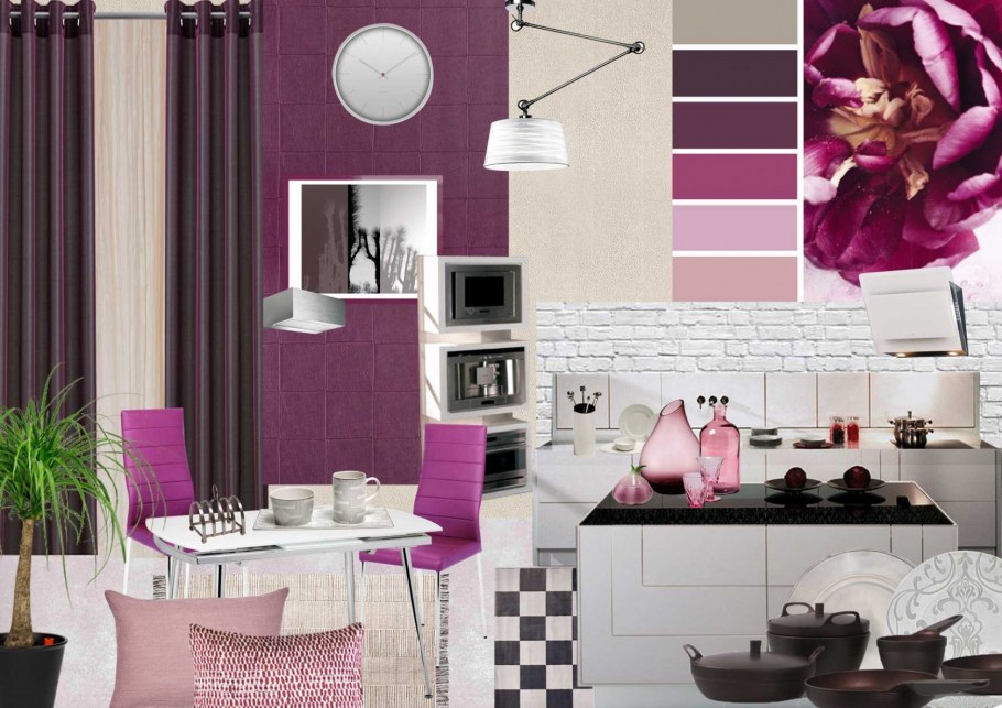 Коллаж интерьера кухни