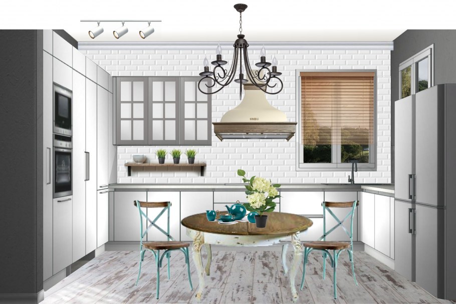 Стили кухонь коллаж