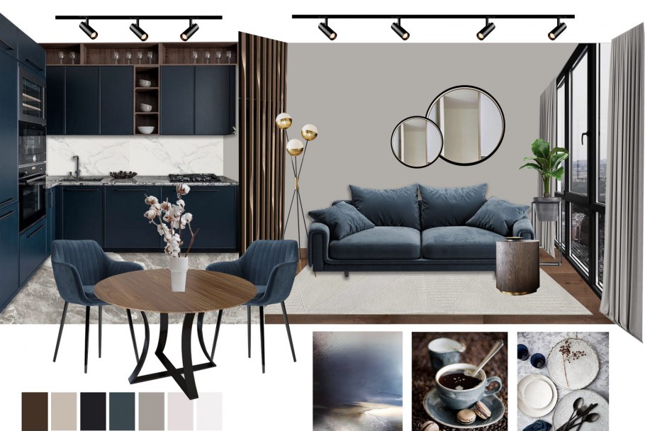 Коллаж интерьера