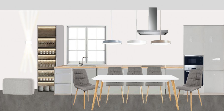 3д коллаж кухни