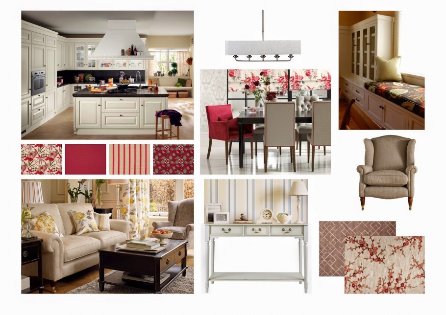 Коллаж интерьера кухни