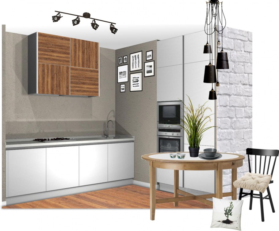 Коллаж интерьера кухни