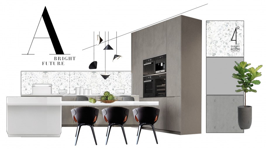 Коллаж кухни гостиной