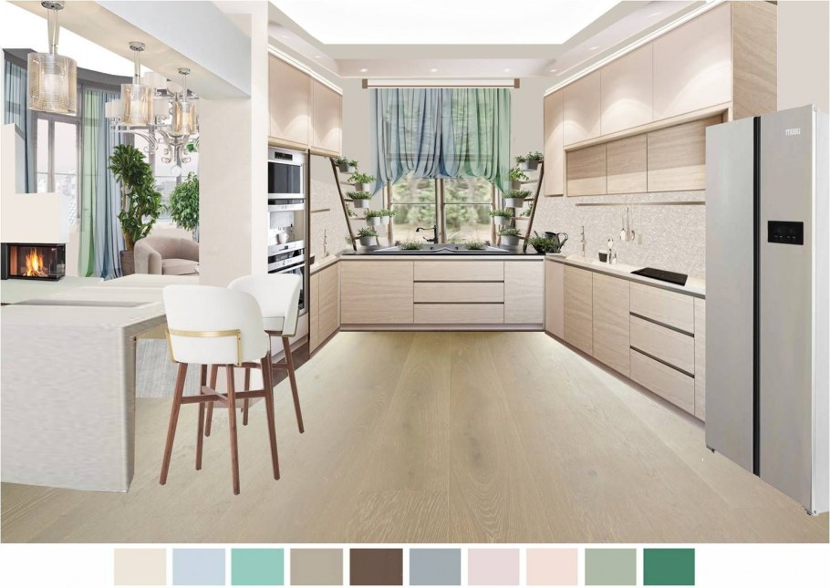 Интерьерные коллажи кухни