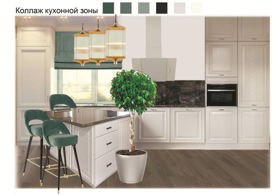 Коллаж кухни в современном стиле