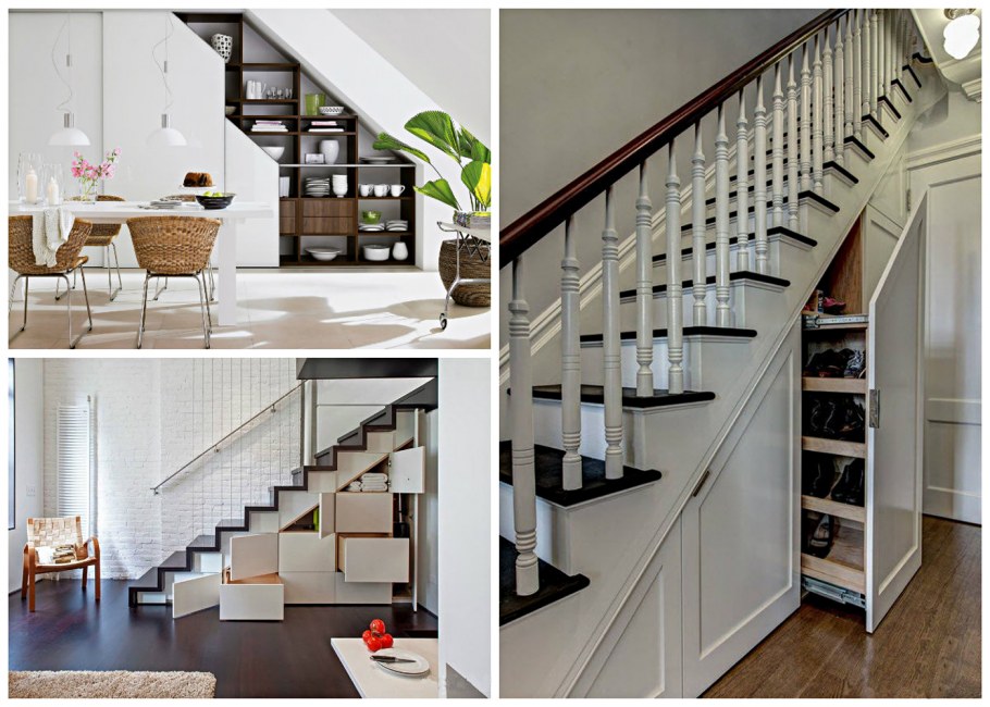 Шкафчики под лестницей