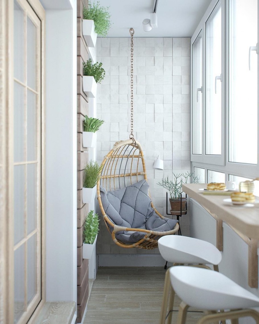 Красивый утепленный балкон