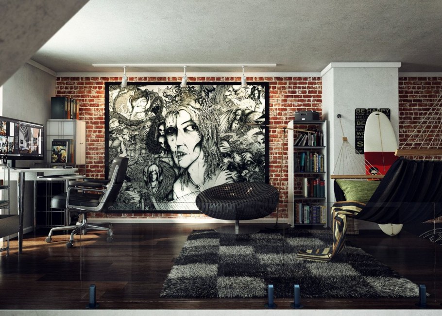 Роспись стен в стиле лофт