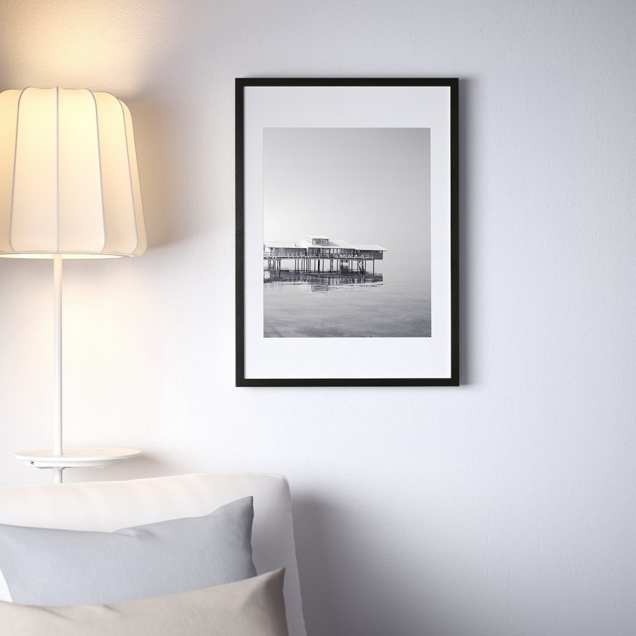 РИББА рама, черный, 50x70 см