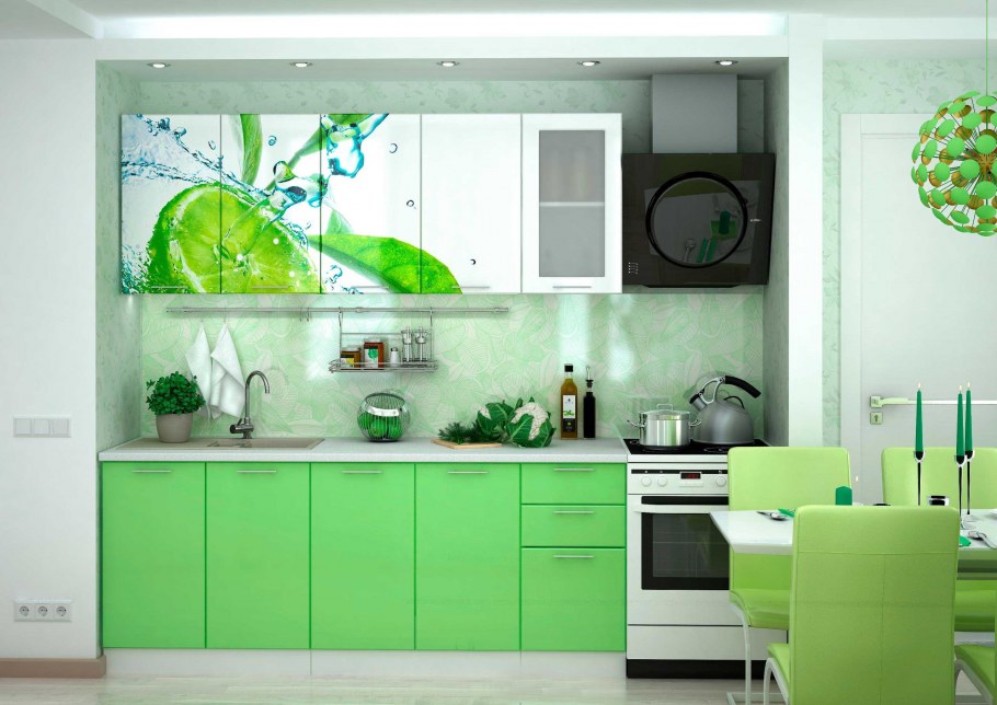 Кухонный гарнитур лайм Стендмебель