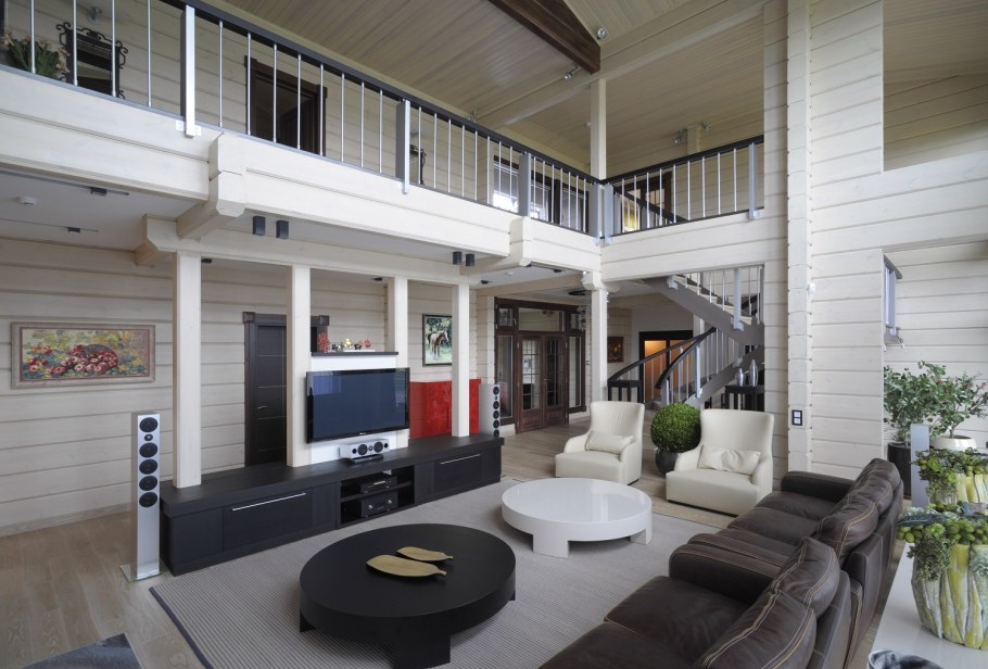 Интерьеры деревянных домов Хонка