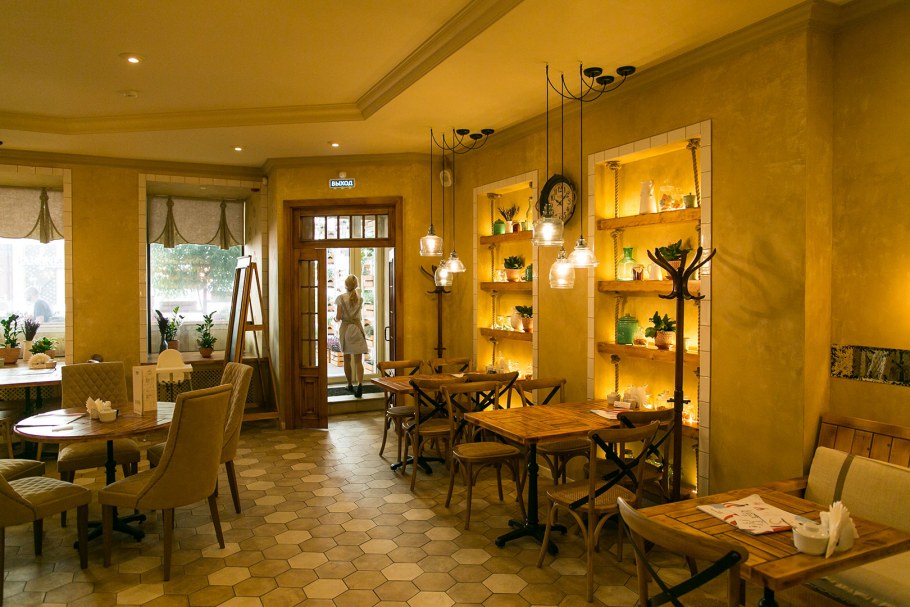 Кафе пекарня интерьер