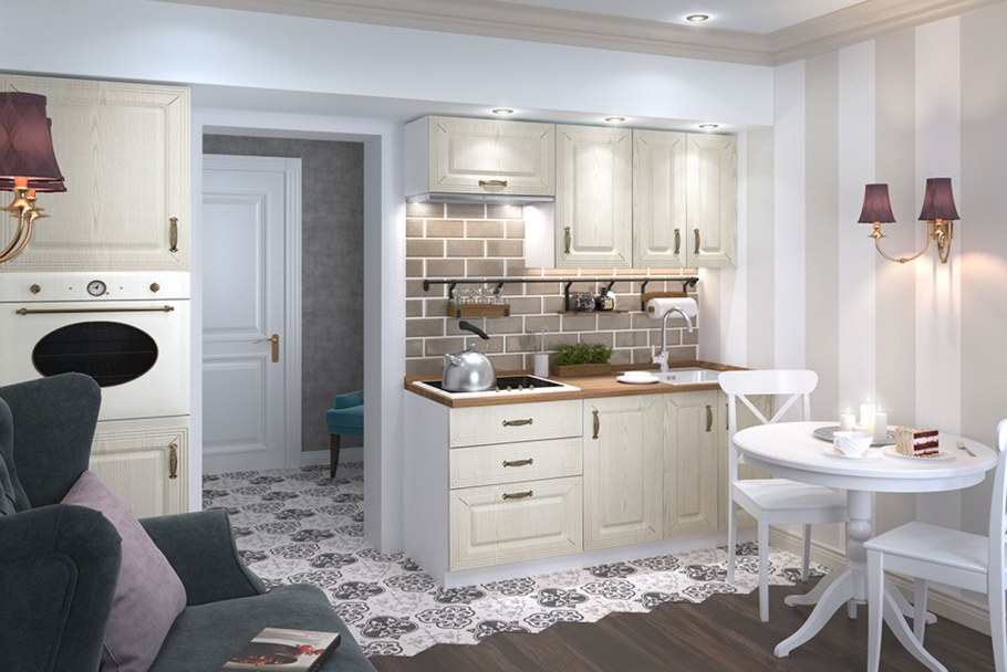 Кухня Изабель ясень патина