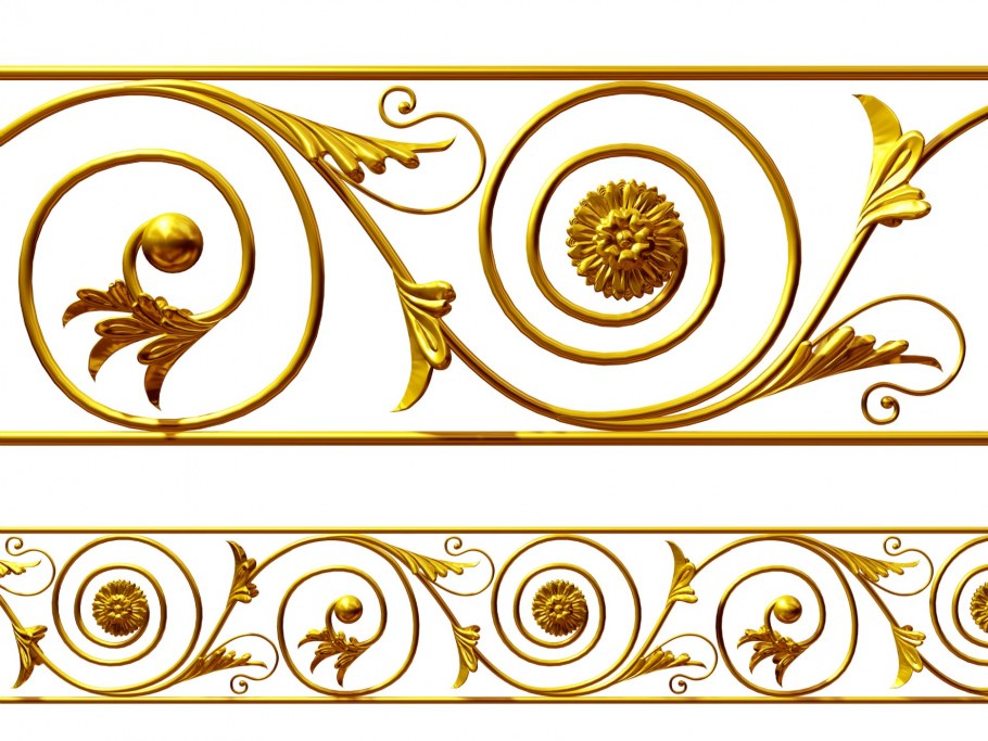 Узоры на потолке золотые